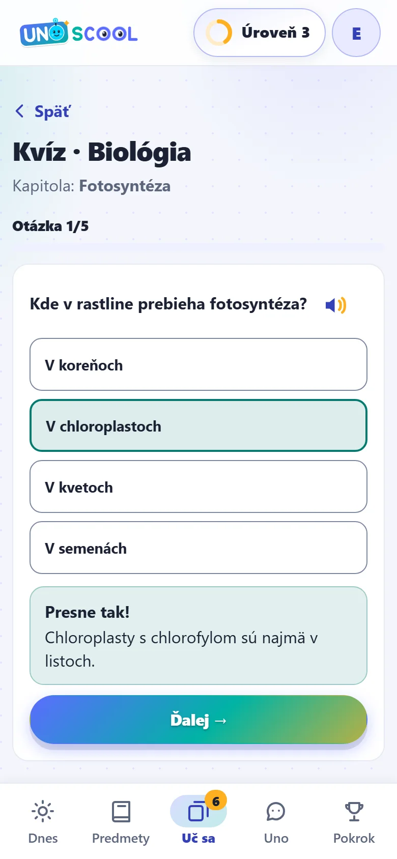 Kvíz z kapitoly s vysvětlením